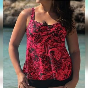 Top Plus Size Bathing Suits Paisley Print (Just Top)